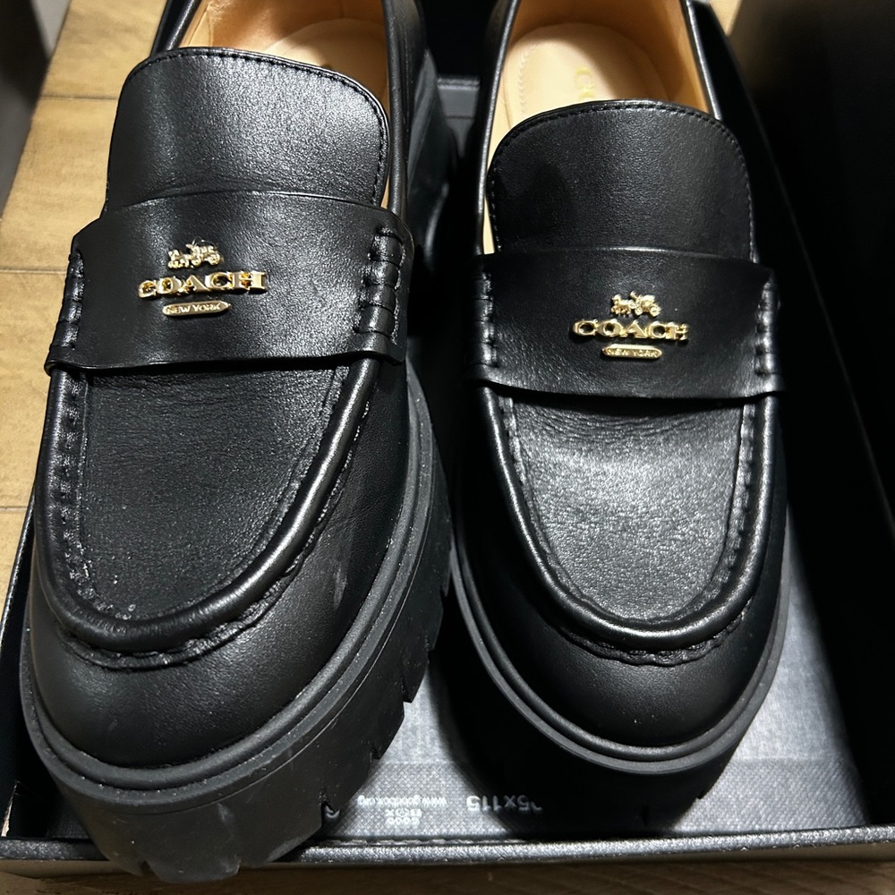Coach Black Leather Loafers Ruthie Loafer - Picture 9 of 16